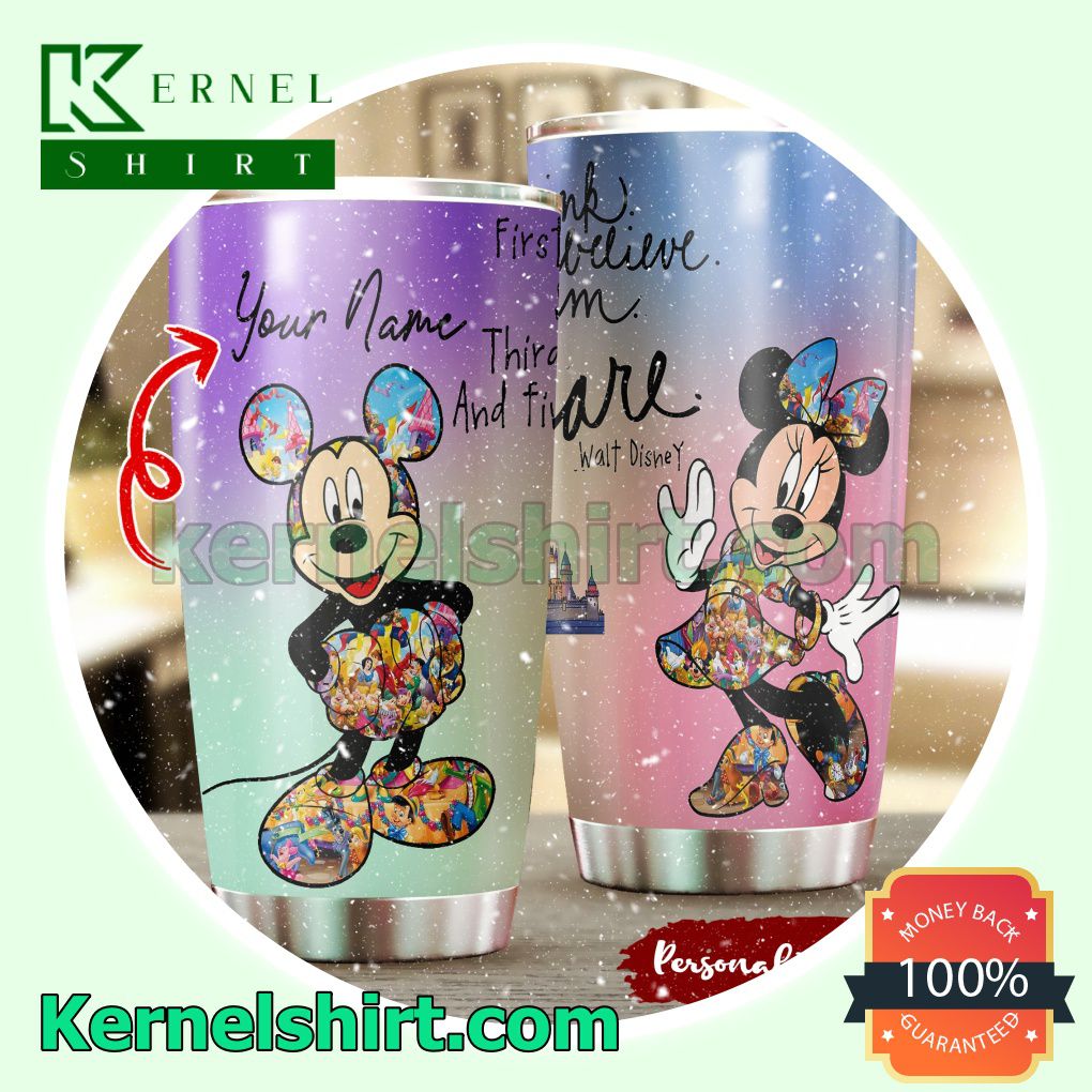 Personalized Mickey And Minnie Disney Couple Tumbler Cup