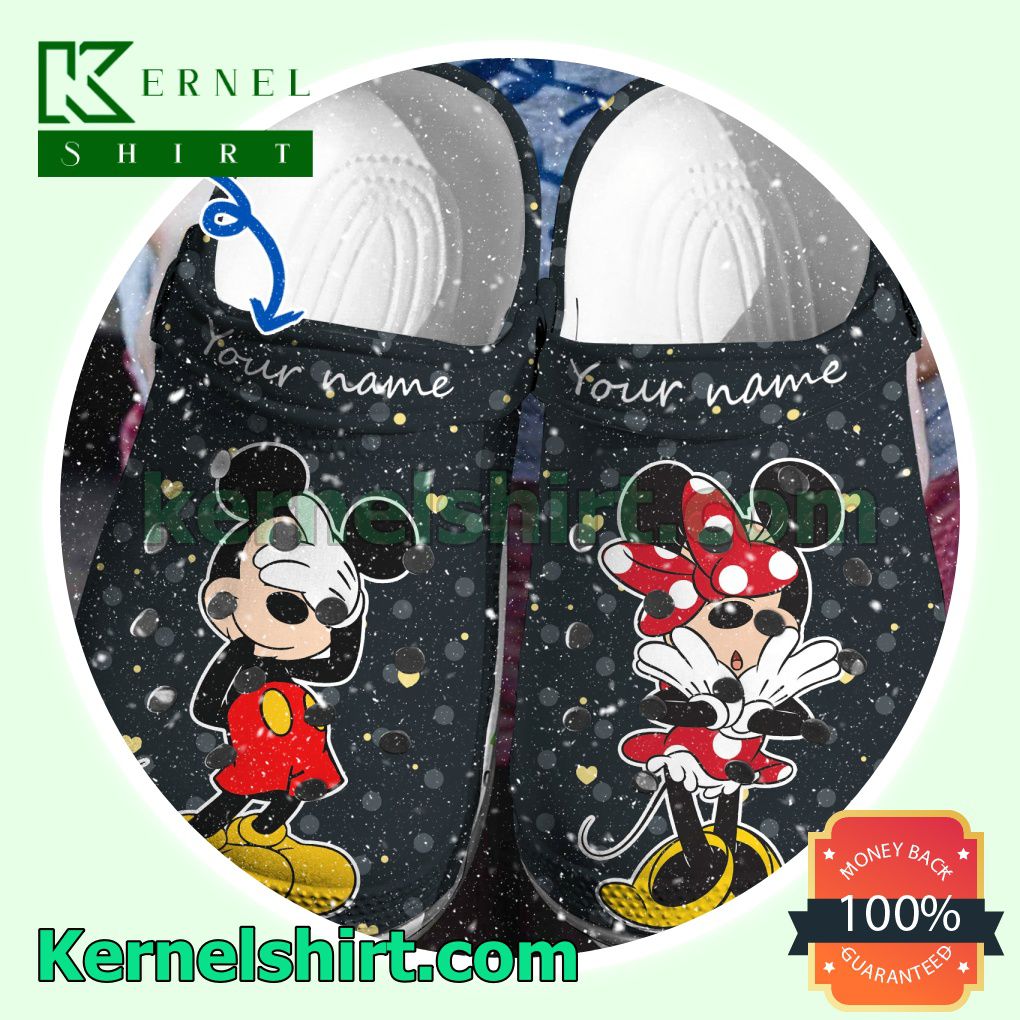 Personalized Mickey And Minnie Looks Shy Clogs Shoes Slippers Sandals