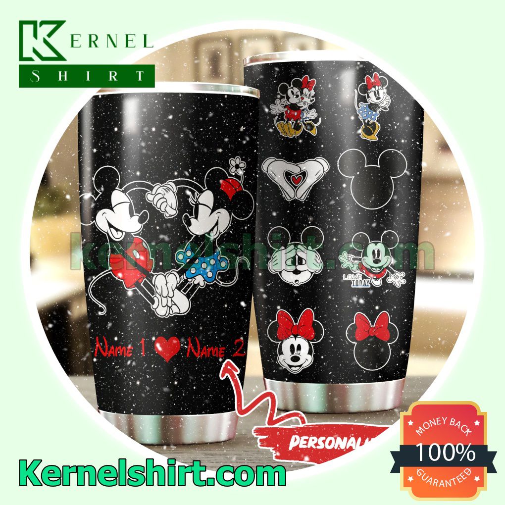 Personalized Mickey And Minnie Love Today Tumbler Cup