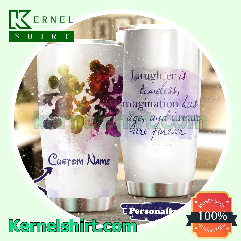 Personalized Mickey Minnie Laughter Is Timeless Tumbler Cup