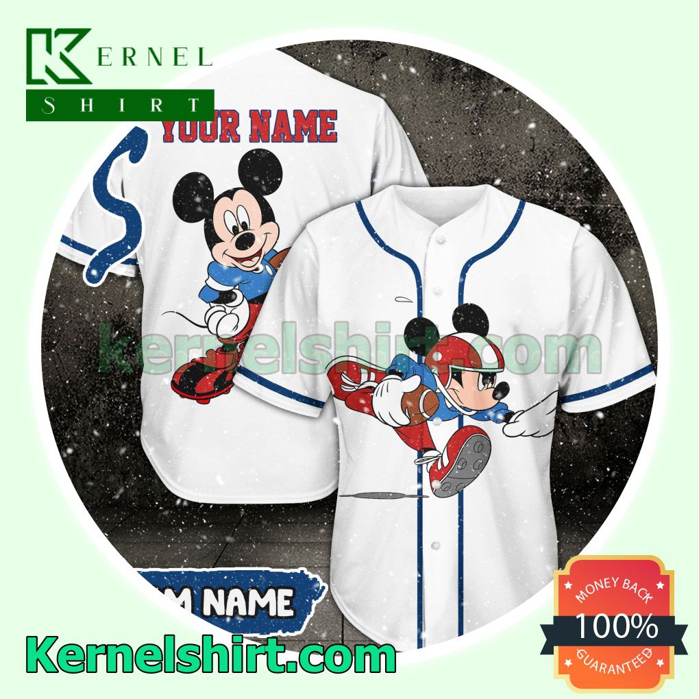 Personalized Mickey Mouse Rugby Button Down Shirts