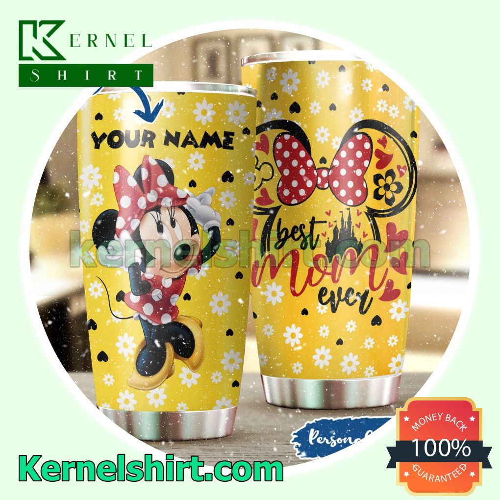 Personalized Minnie Best Mom Ever Tumbler Cup