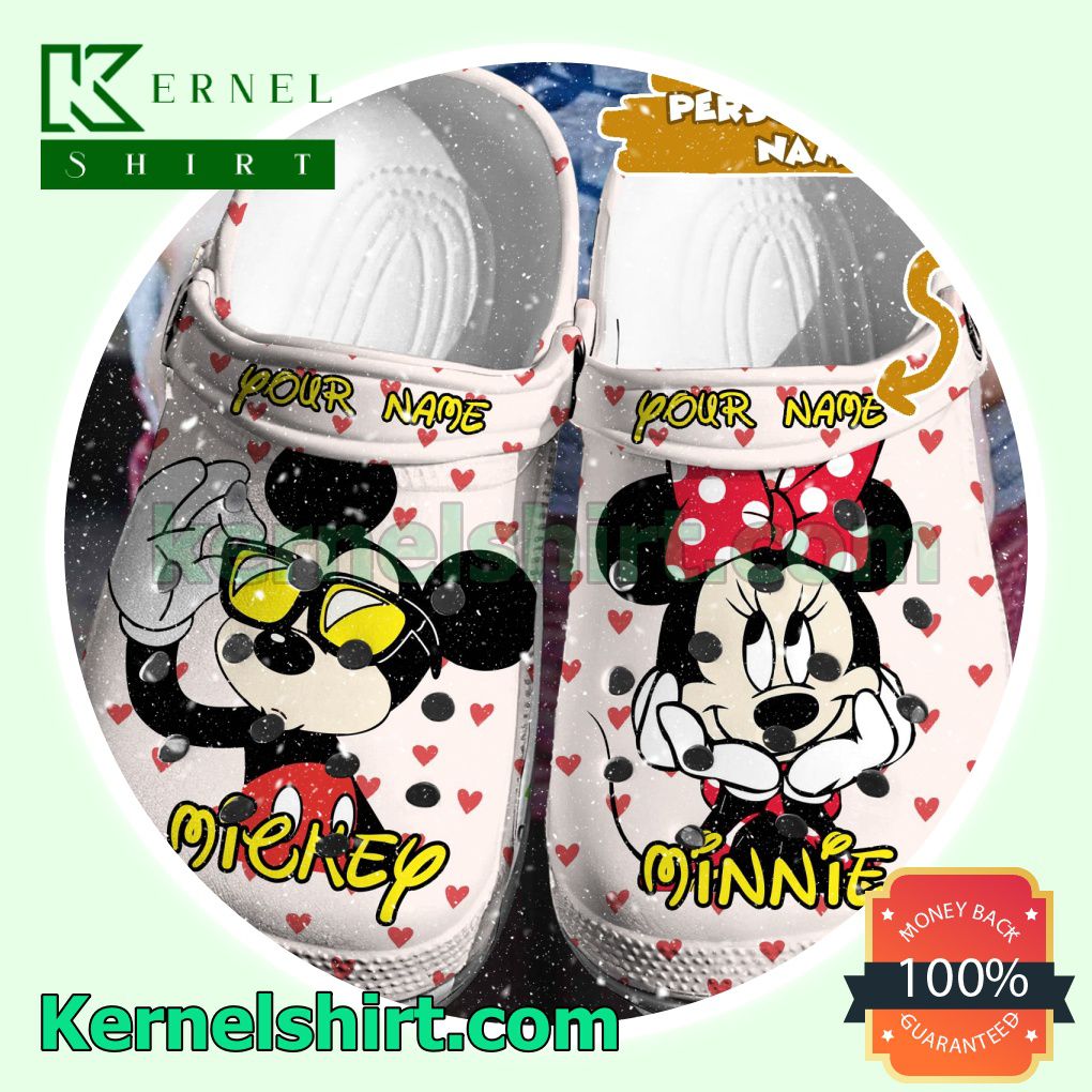 Personalized Name Mickey Minnie Clogs Shoes Slippers Sandals