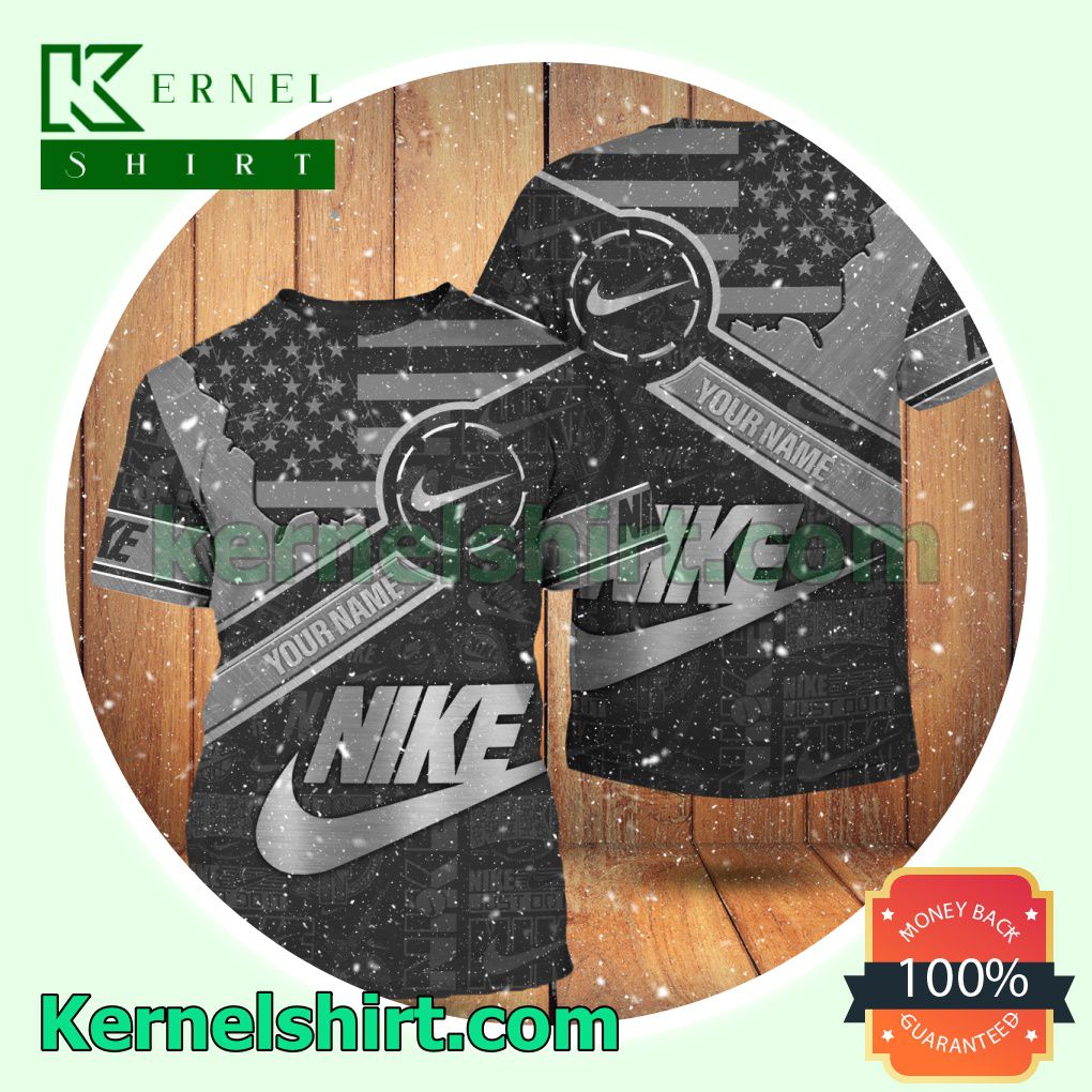 Personalized Nike Logo Print American Flag Logo 3D T-Shirt