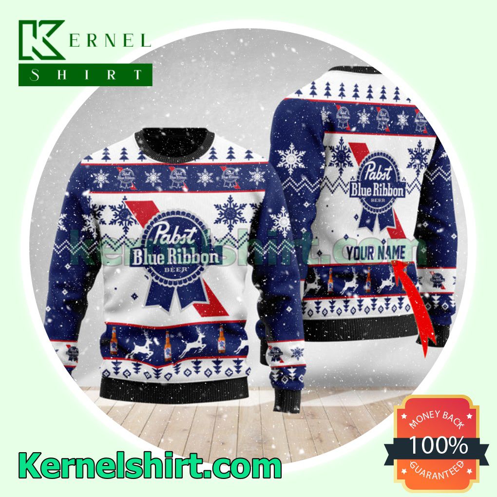 Personalized Pabst Blue Ribbon Crewneck Sweatshirt