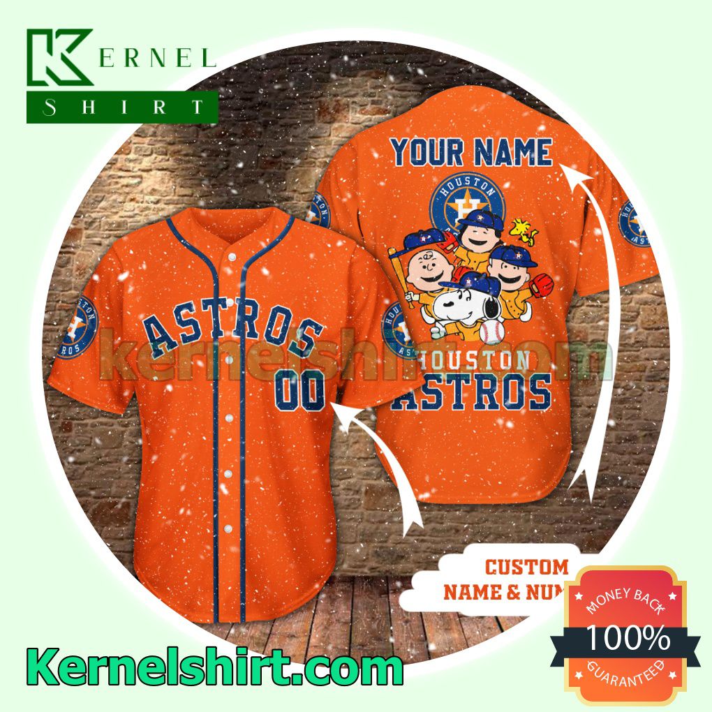 Personalized Snoopy Peanuts Houston Astros Button Down Shirts