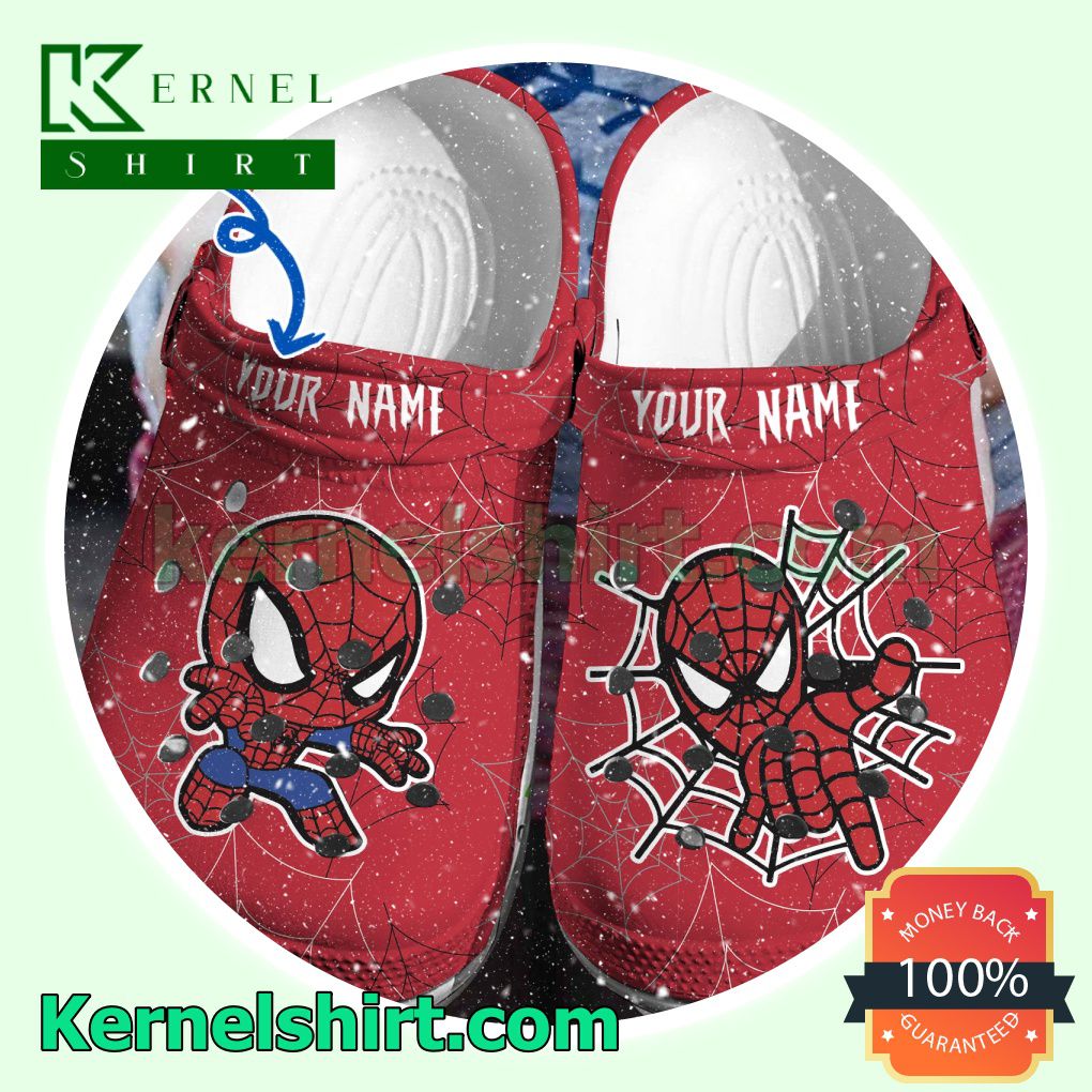 Personalized Spiderman Chibi Clogs Shoes Slippers Sandals