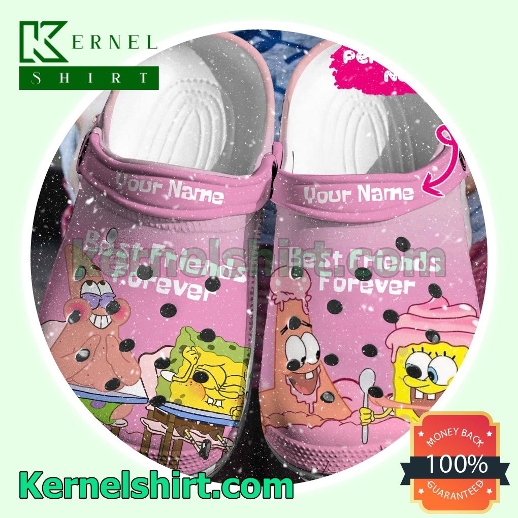 Personalized Spongebob And Patrick Best Friends Forever Clogs Shoes Slippers Sandals