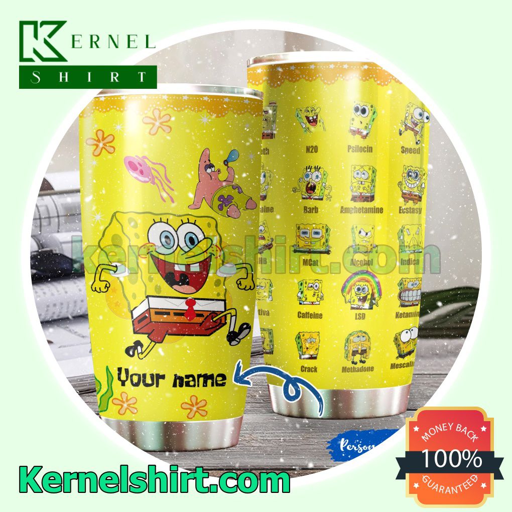 Personalized Spongebob Squarepants Drugs Tumbler Cup