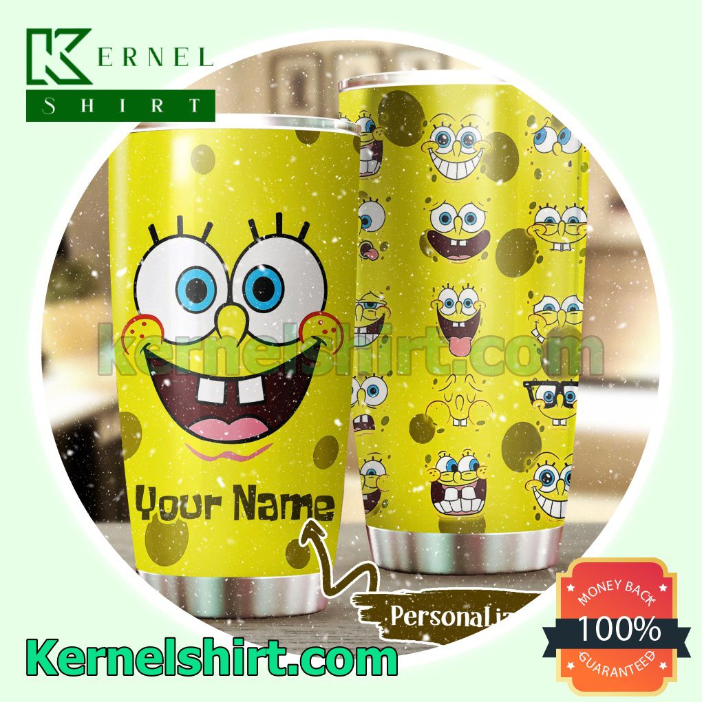 Personalized Spongebob Squarepants Emotion Tumbler Cup