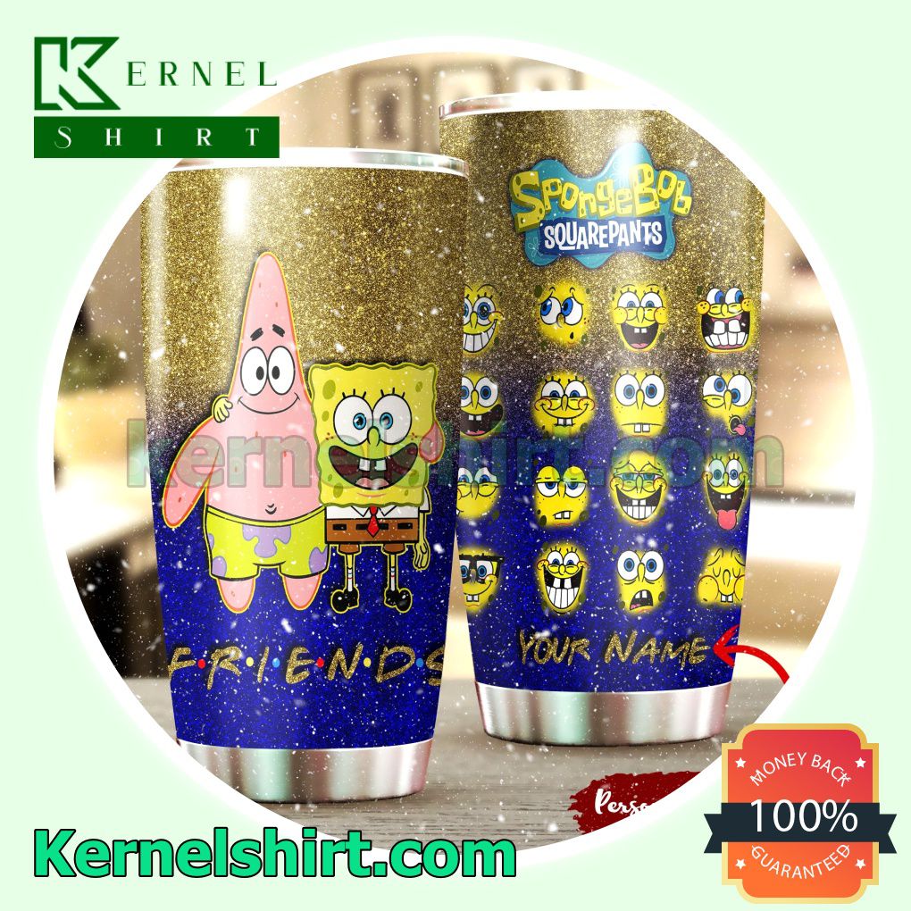 Personalized Spongebob Squarepants Friends Tumbler Cup