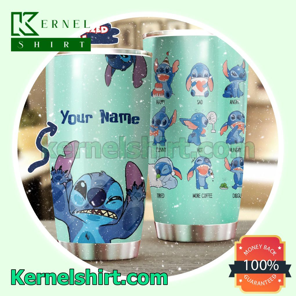 Personalized Stitch Different Emotions Tumbler Cup