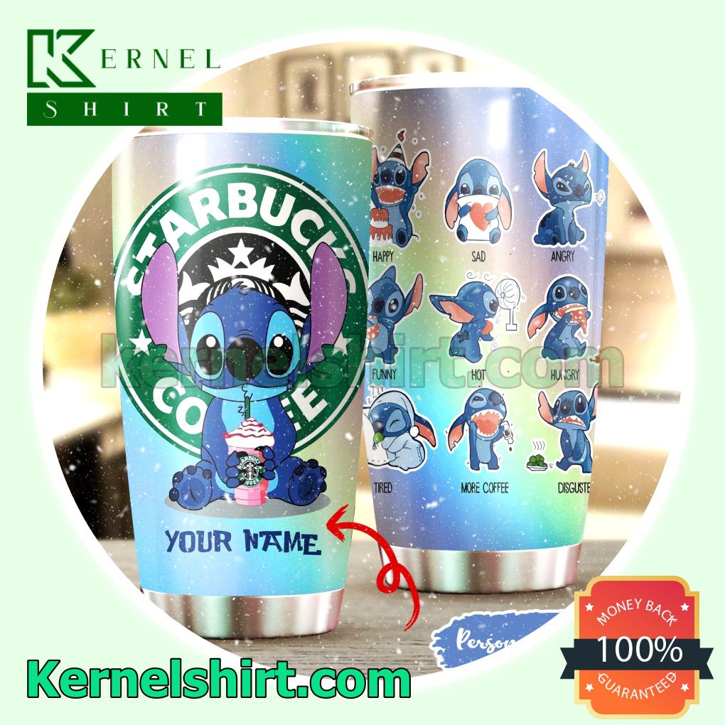 Personalized Stitch Emotion With Starbucks Tumbler Cup