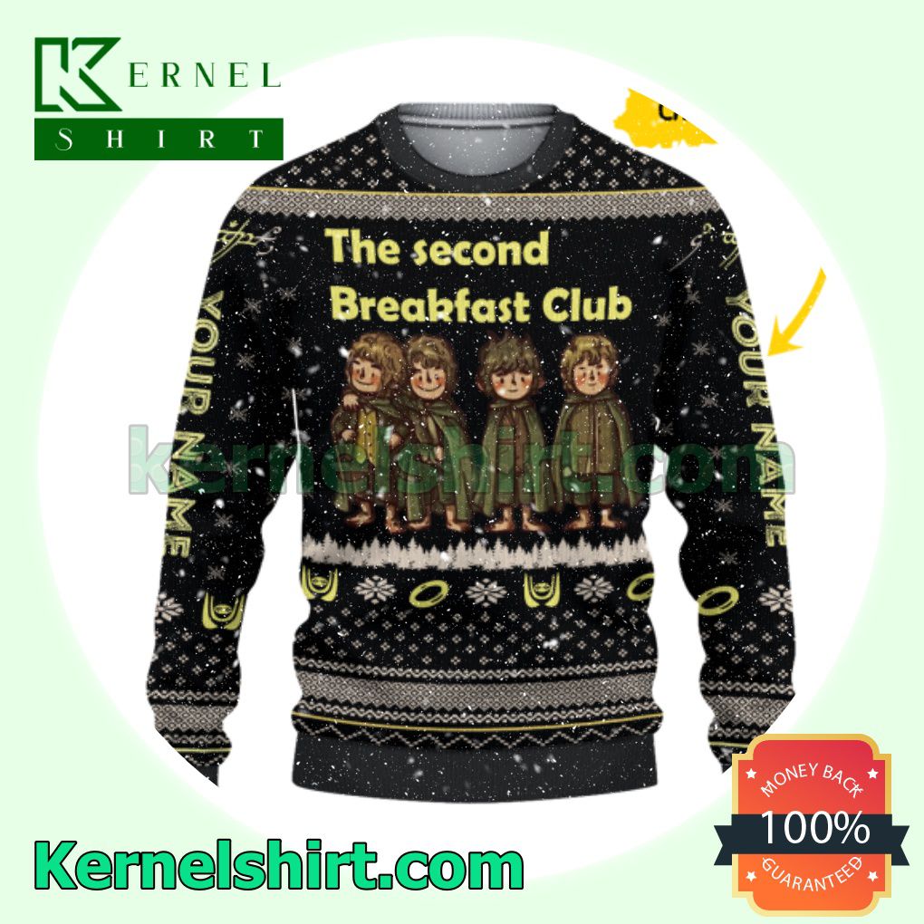 Personalized The Lord Of The Rings The Second Breakfast Club Crewneck Sweatshirt