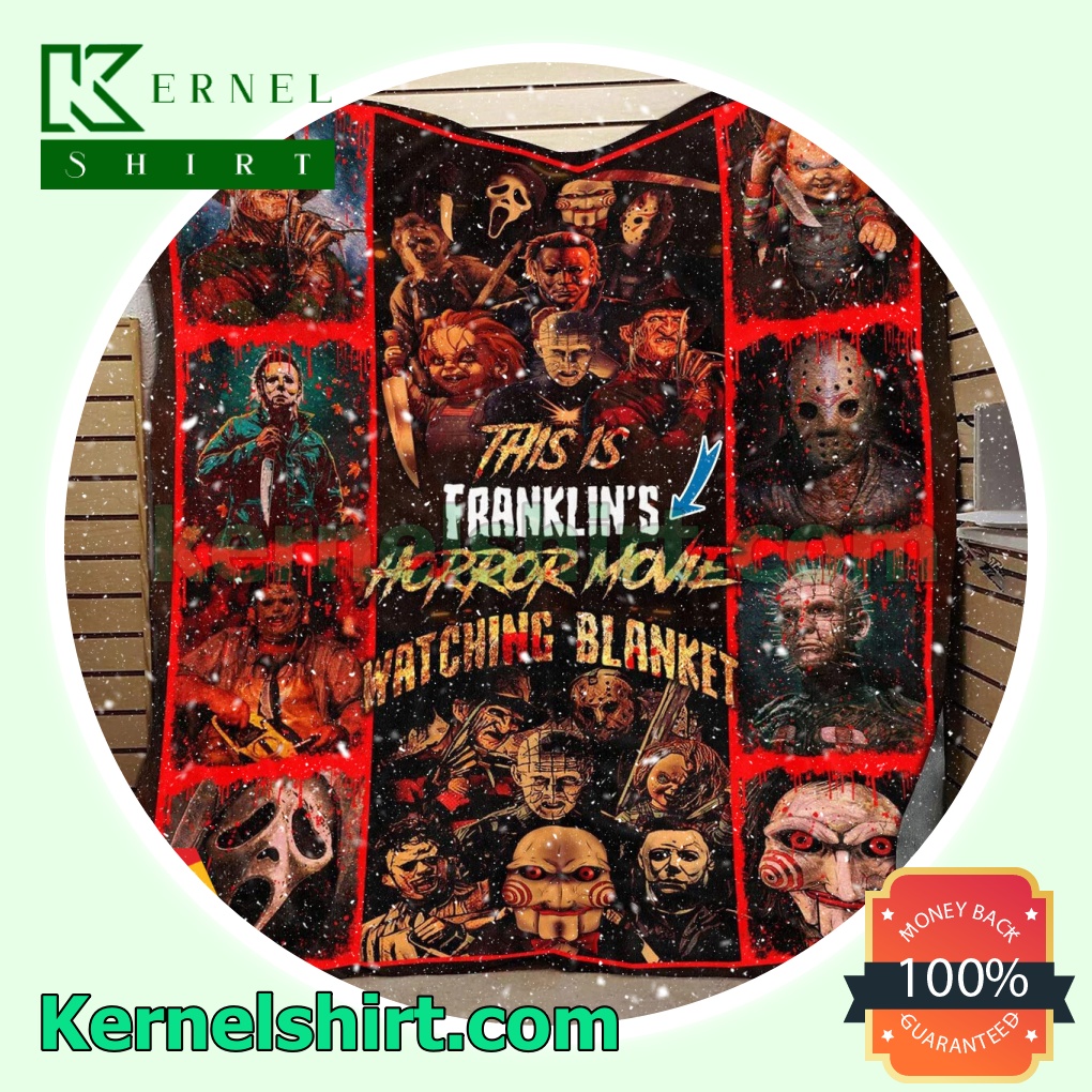 Personalized This Is Horror Movie Watching Fleece Throw Blanket