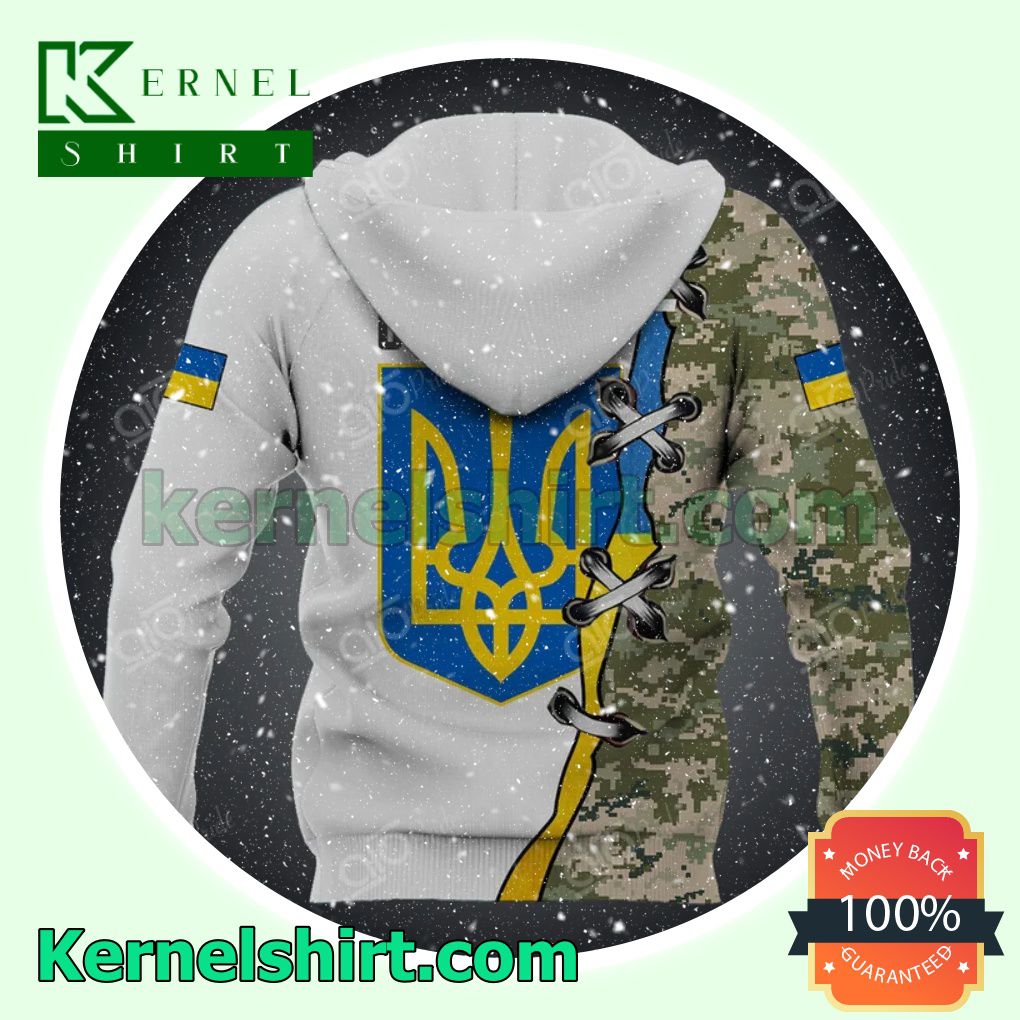 Personalized Ukraine Camo Army Fleece Hoodie a