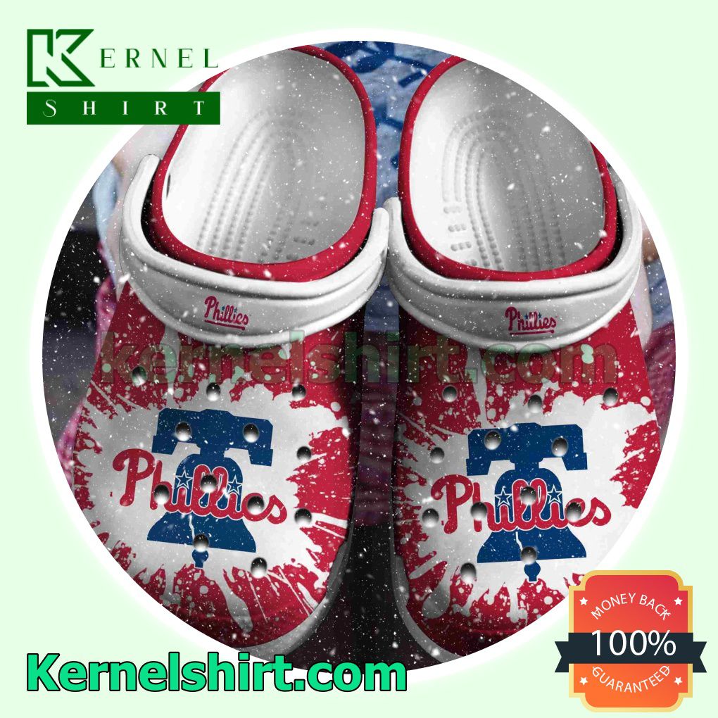 Philadelphia Phillies Logo Color Splash Clogs Shoes Slippers Sandals