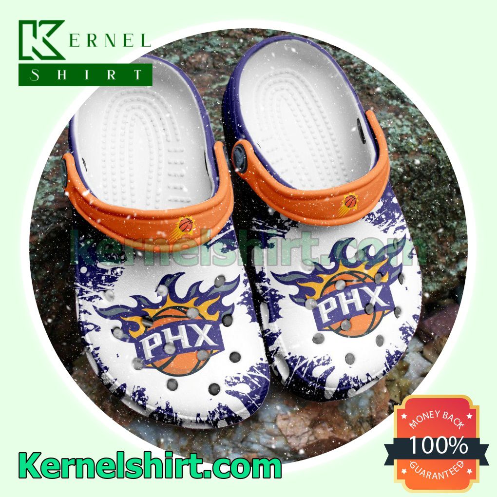 Phoenix Suns Purple Splash Clogs Shoes Slippers Sandals