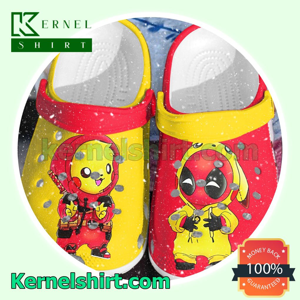 Pikachu And Deadpool Costume Clogs Shoes Slippers Sandals