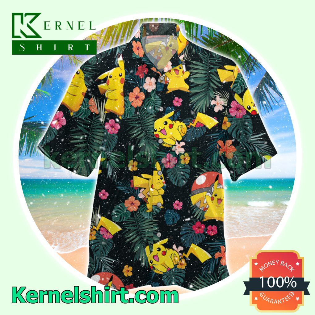 Pikachu Tropical Summer Short Sleeve Shirt