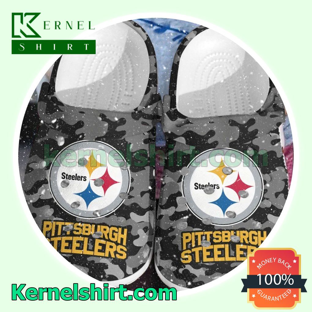 Pittsburgh Steelers Camouflage Clogs Shoes Slippers Sandals