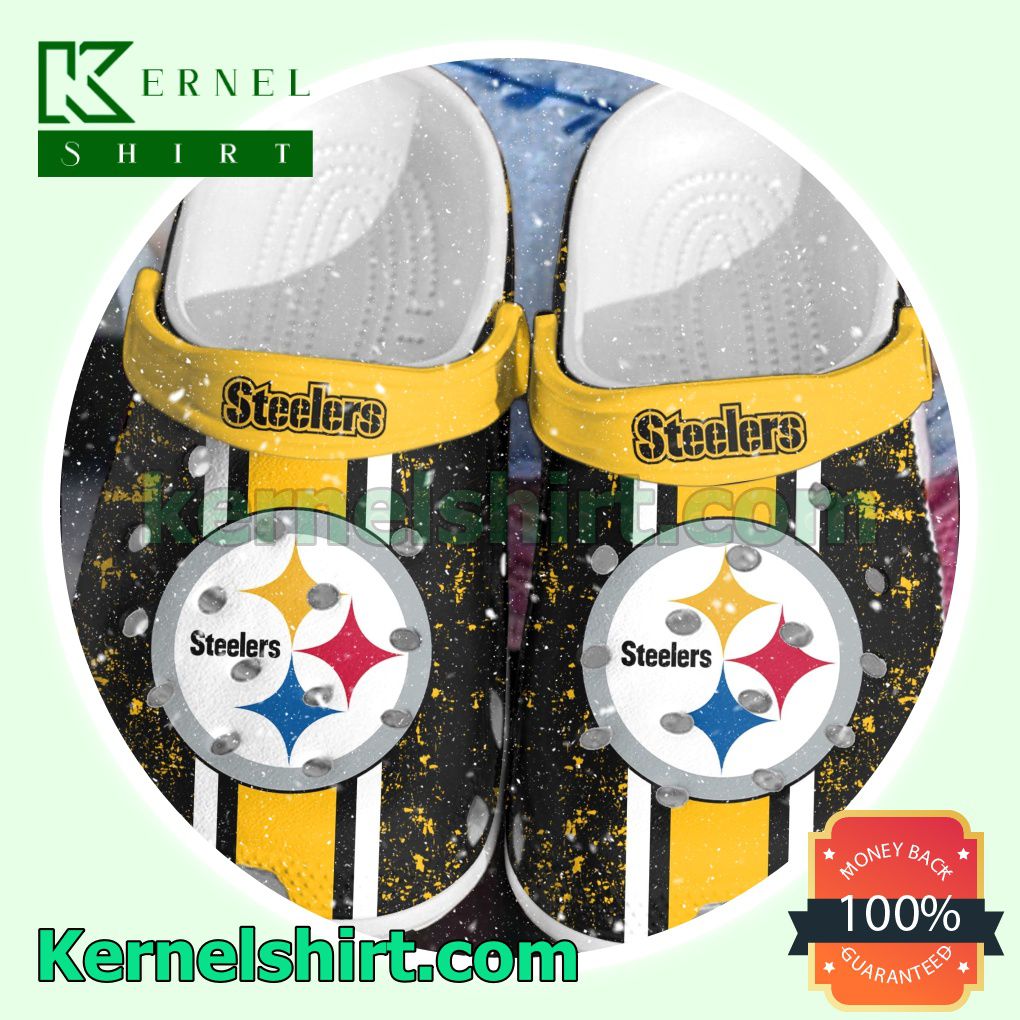 Pittsburgh Steelers Logo Football Team Clogs Shoes Slippers Sandals