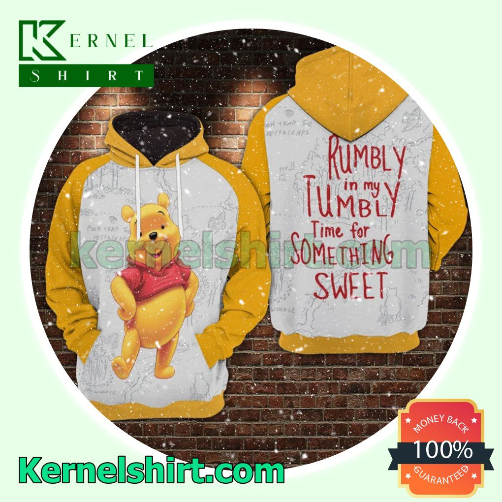 Pooh Rumbly In My Tumbly Time For Something Sweet Hooded Sweatshirt