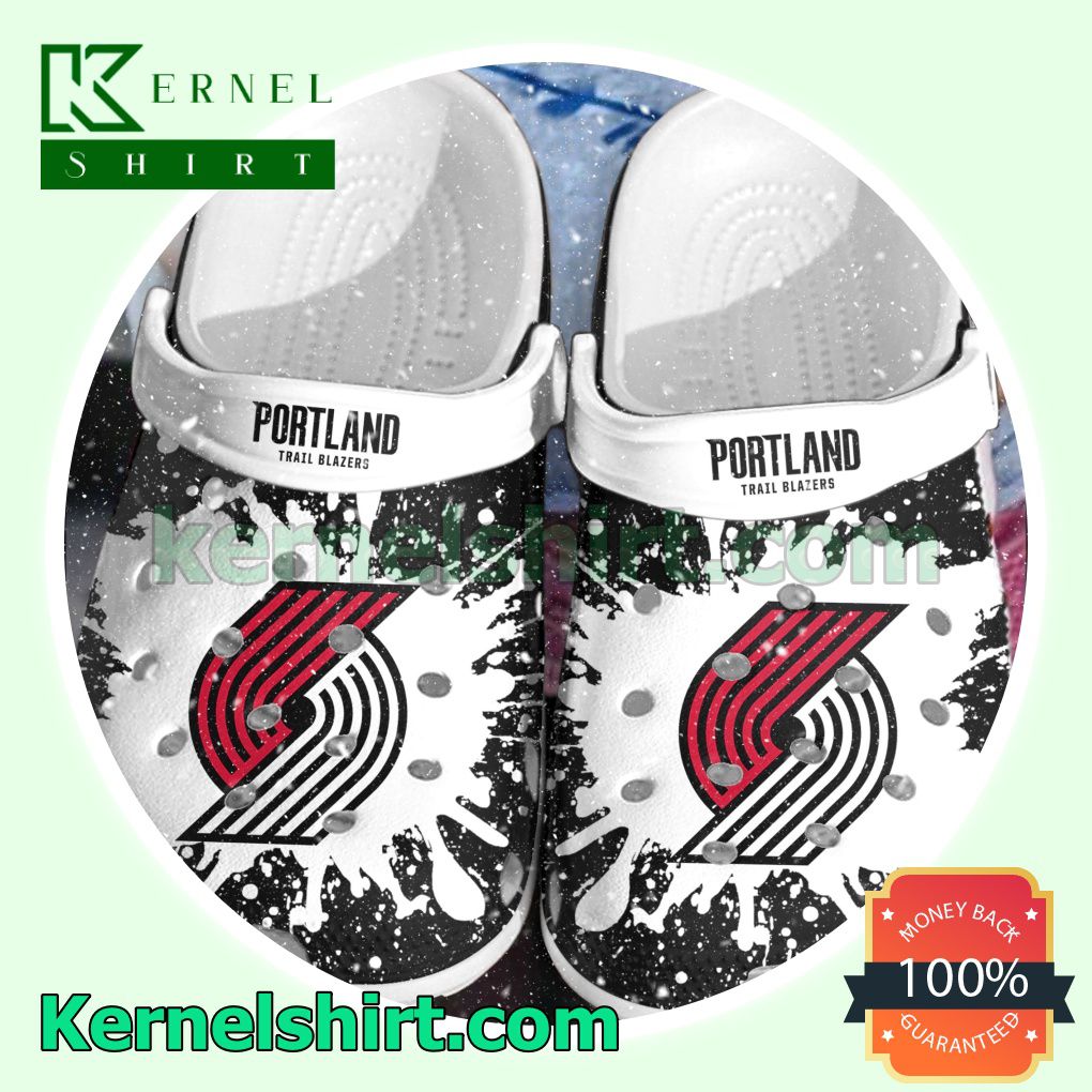 Portland Trail Blazers Logo Color Splash Clogs Shoes Slippers Sandals