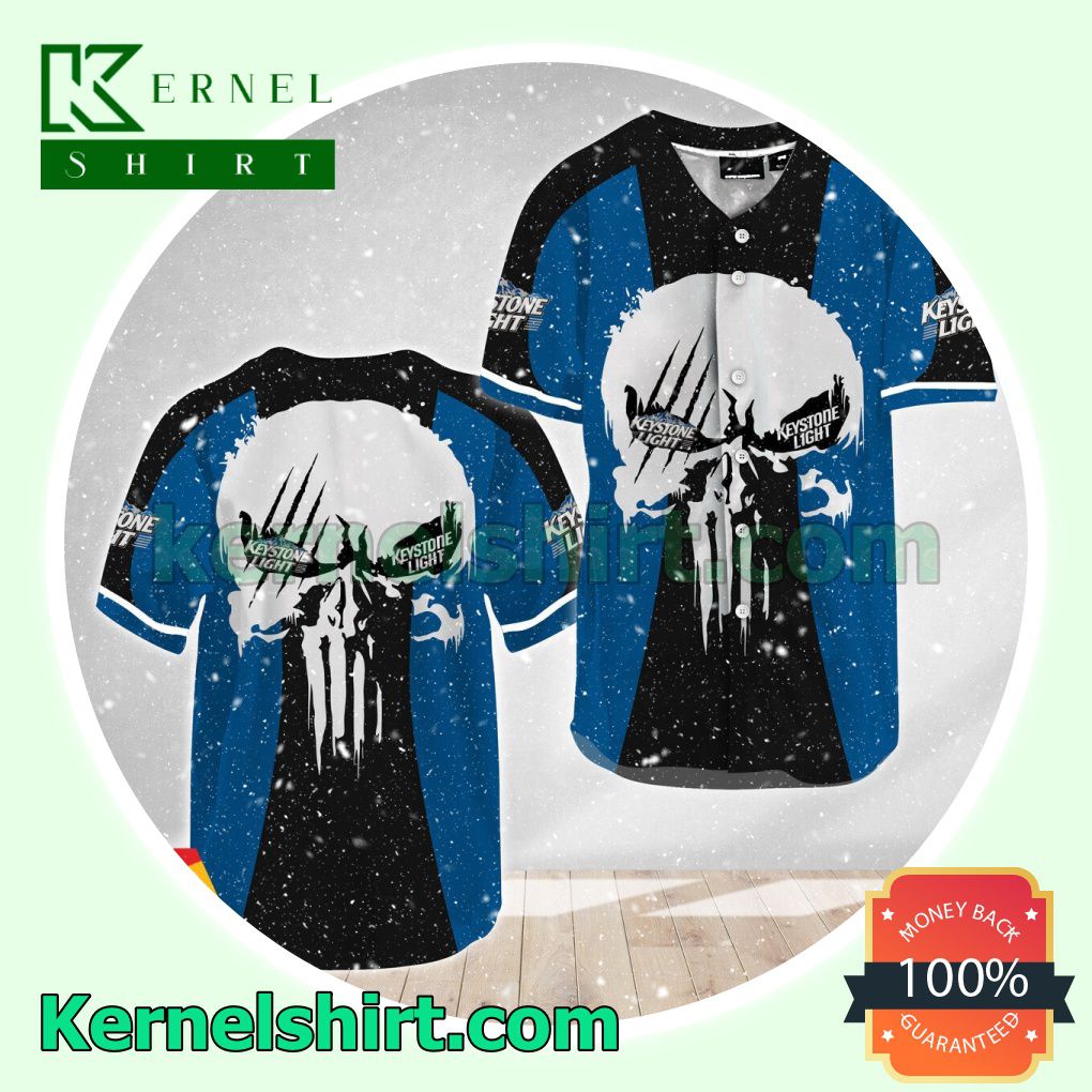 Punisher Skull Keystone Light Custom Baseball Jersey