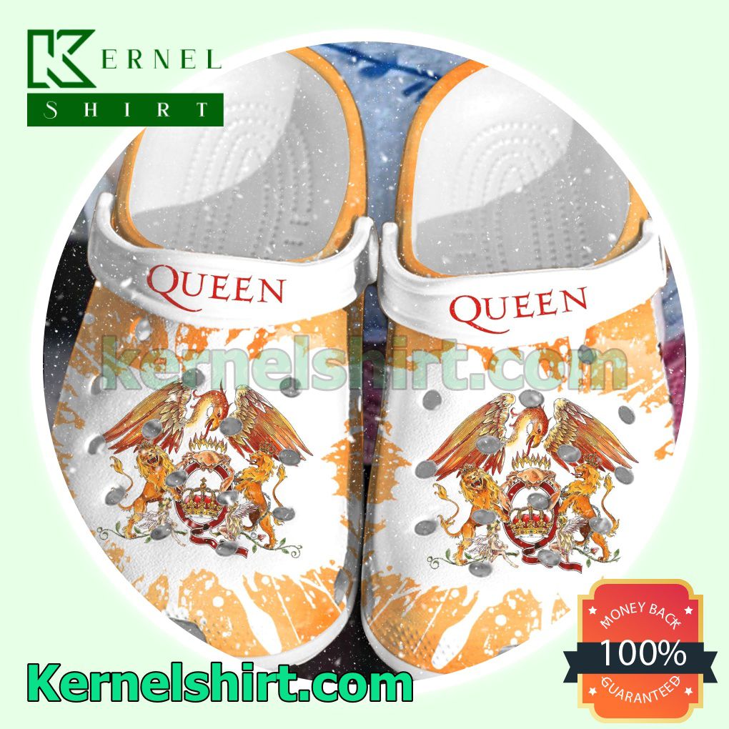 Queen Band Logo Color Splash Clogs Shoes Slippers Sandals