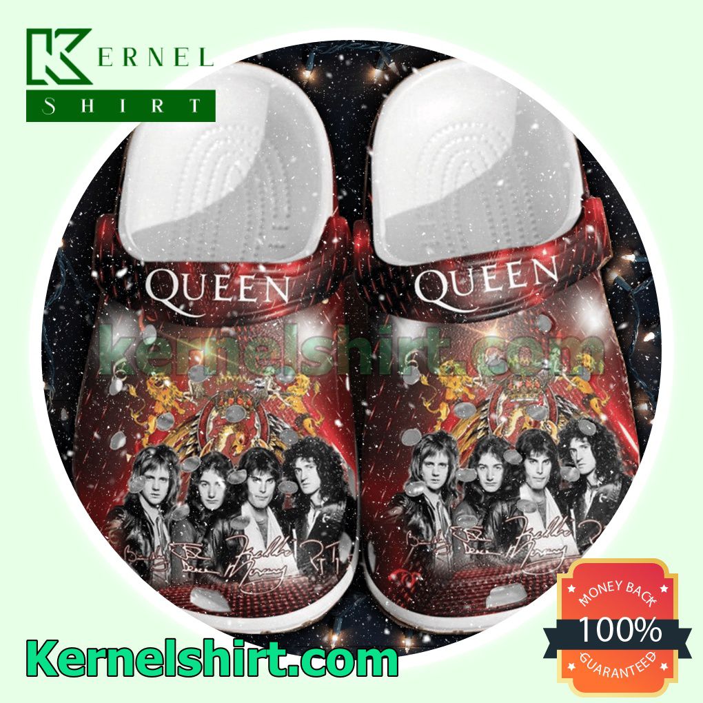 Queen Band Signatures Clogs Shoes Slippers Sandals