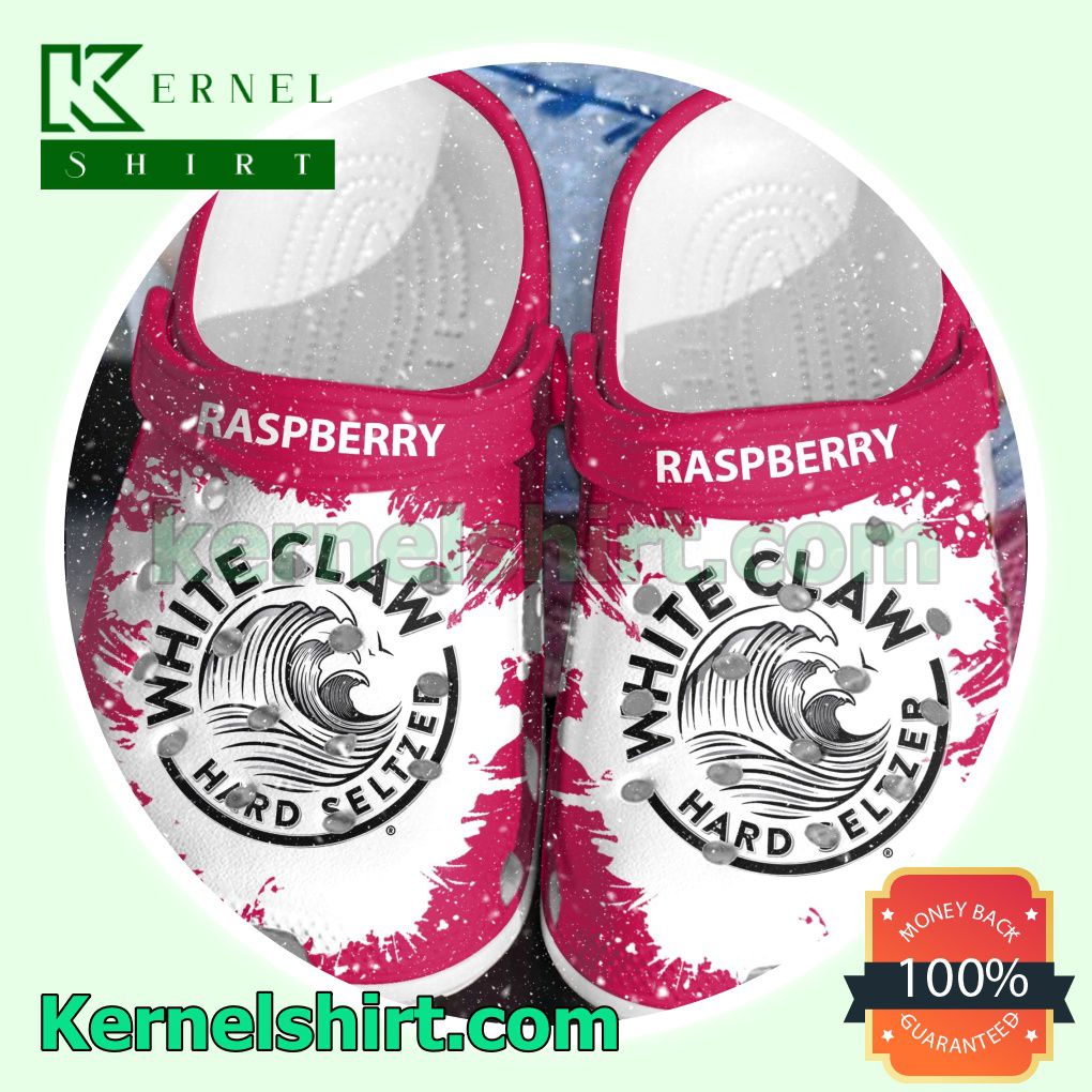 Raspberry White Claw Logo Color Splash Clogs Shoes Slippers Sandals