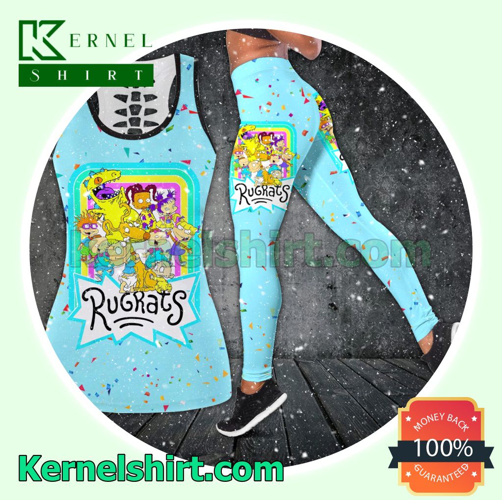 Rugrats Born In The 90's Blue Hooded Sweatshirt Women Legging