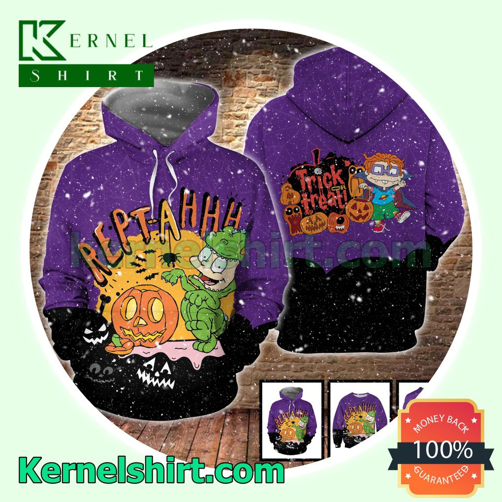 Rugrats Rept Ahhh Halloween Costume Scary Hooded Sweatshirt