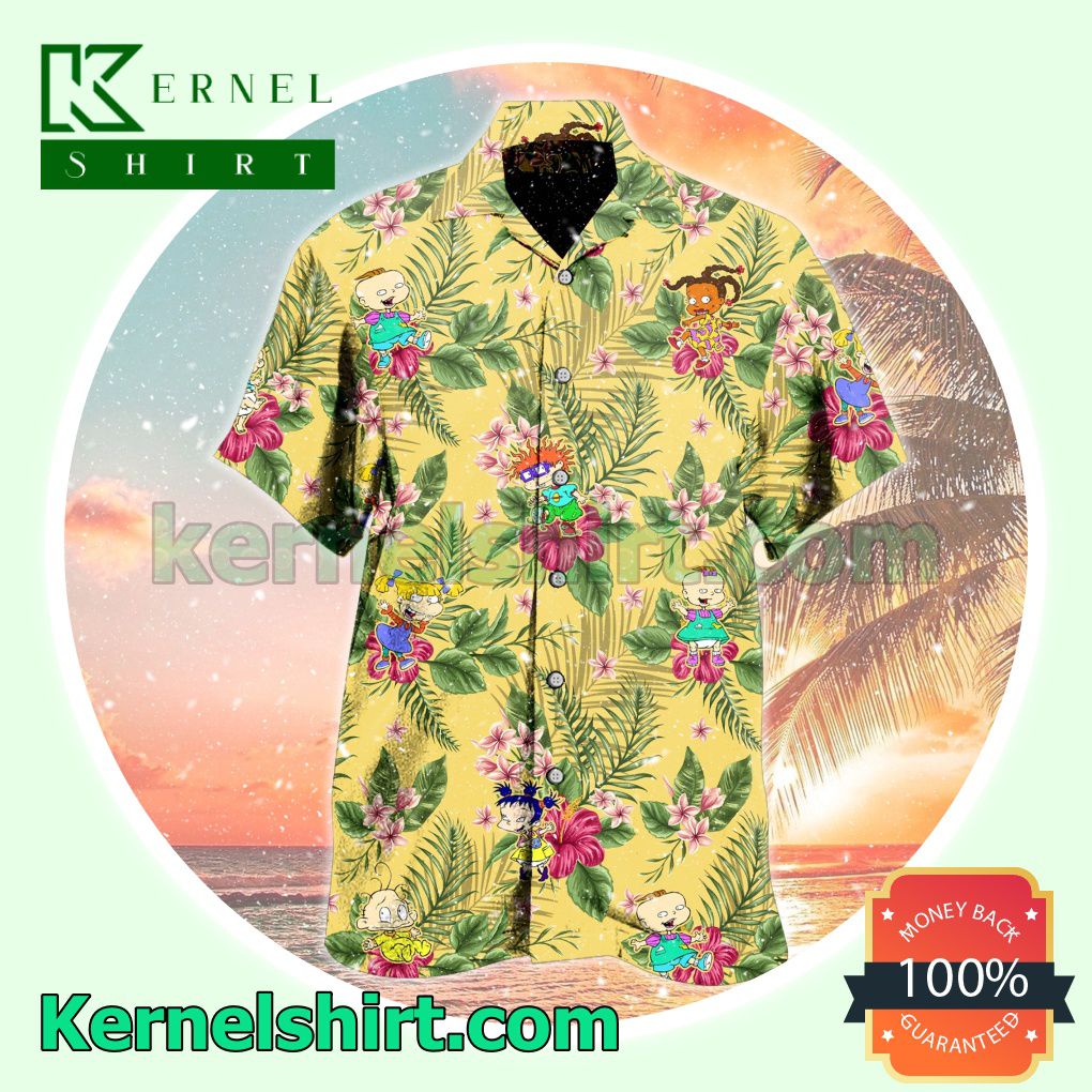 Rugrats Tropical Flower Summer Short Sleeve Shirt