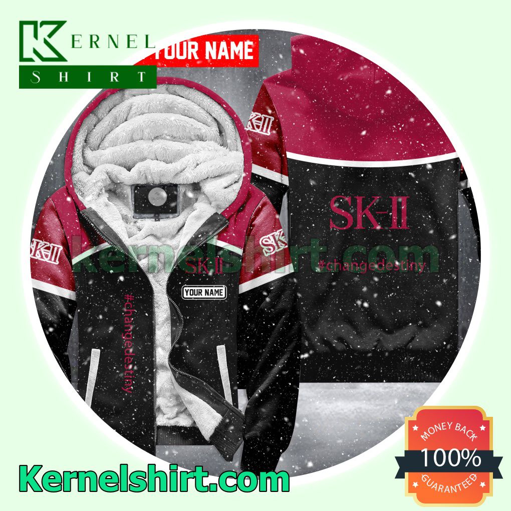 SK-II Cosmetic Brand Fleece Hoodie Jacket