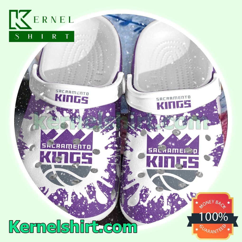 Sacramento Kings Logo Color Splash Clogs Shoes Slippers Sandals