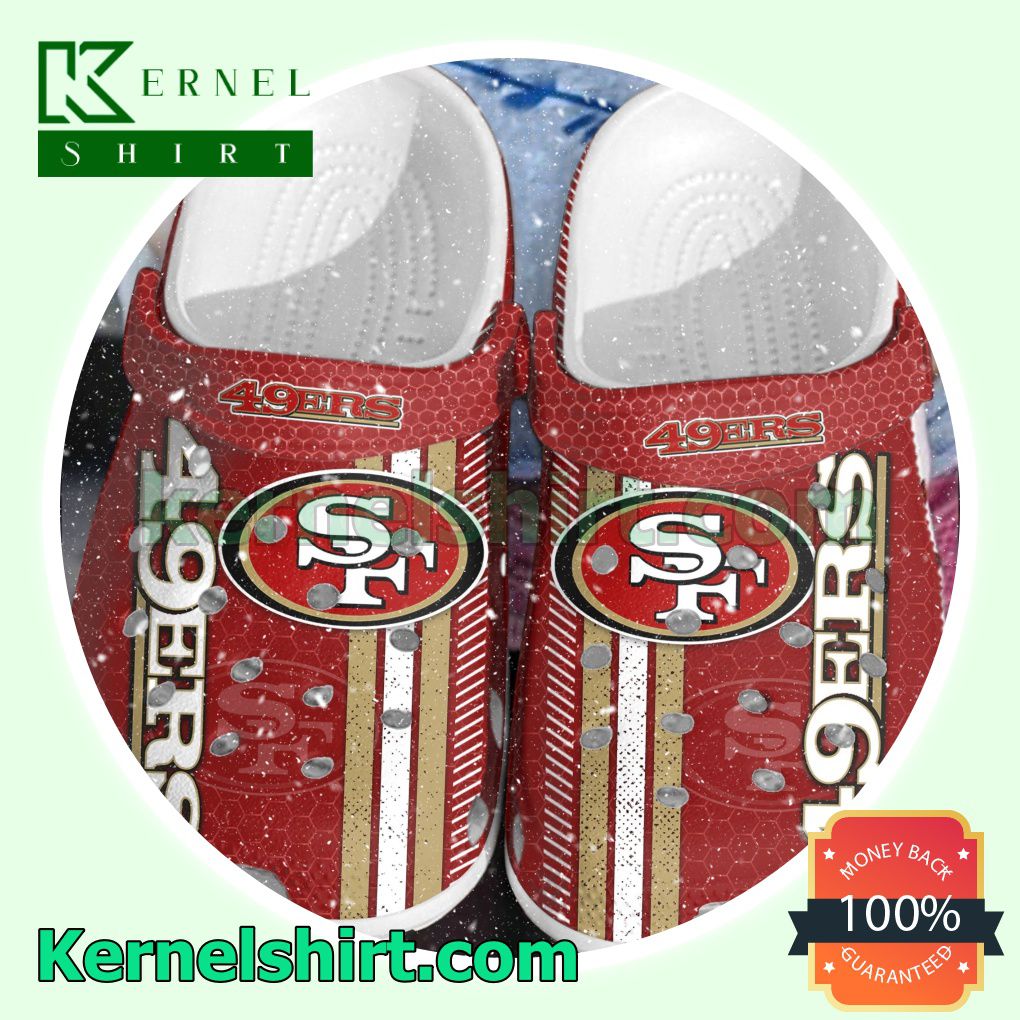 San Francisco 49ers Hive Pattern Clogs Shoes Slippers Sandals