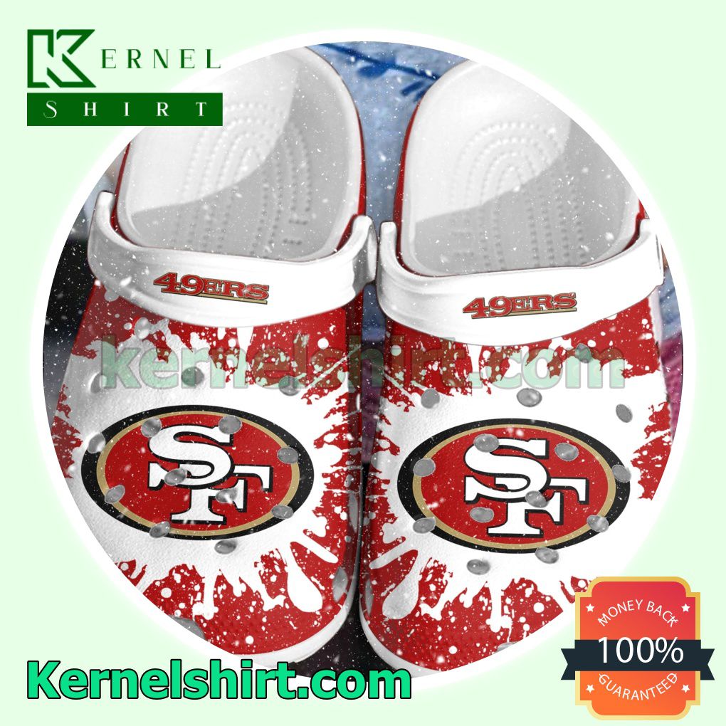 San Francisco 49ers Logo Color Splash Clogs Shoes Slippers Sandals