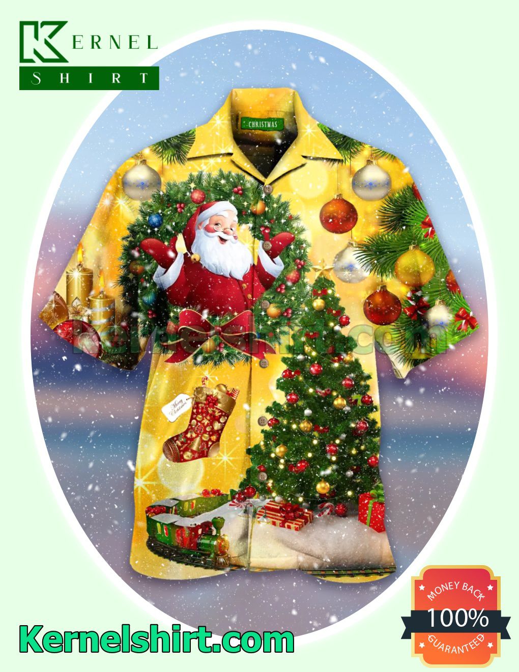 Santa Claus Christmas Decoration Xmas Short Sleeve Shirts