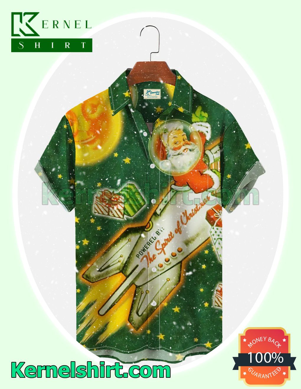 Santa Claus Flying Licence Power By The Spirit Of Christmas Xmas Short Sleeve Shirts