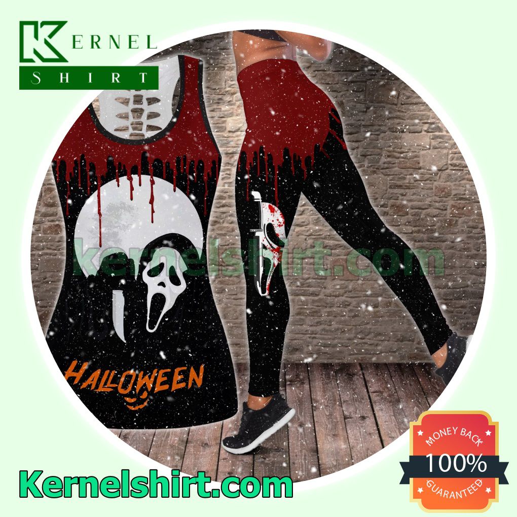 Scary Halloween Ghostface Hooded Sweatshirt Women Legging