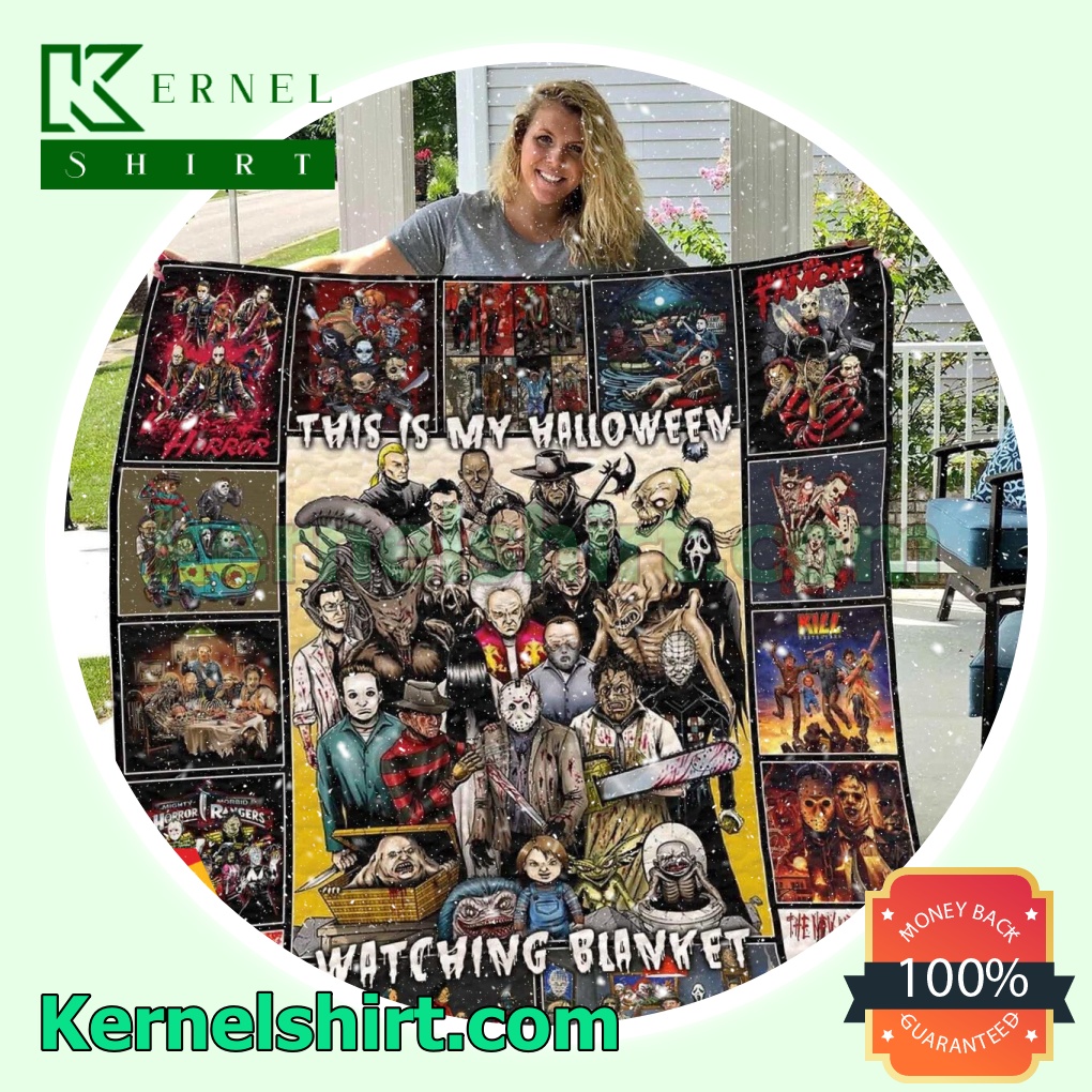 Scary Killers Horror Movie Characters Fleece Throw Blanket