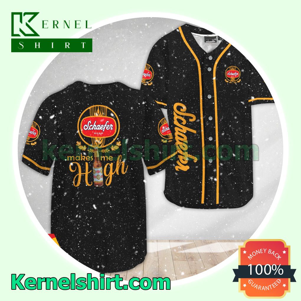 Schaefer Beer Make Me High Custom Baseball Jersey