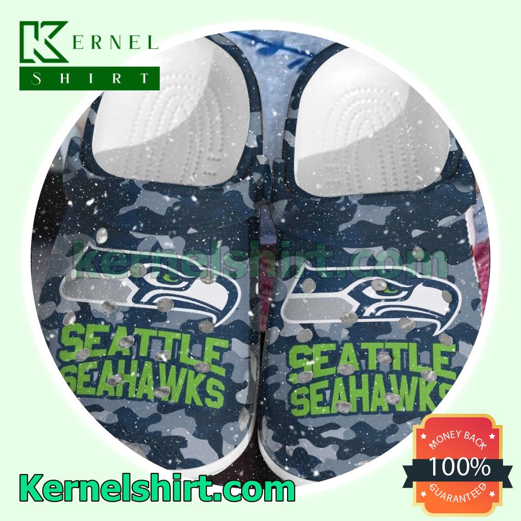 Seattle Seahawks Camouflage Clogs Shoes Slippers Sandals