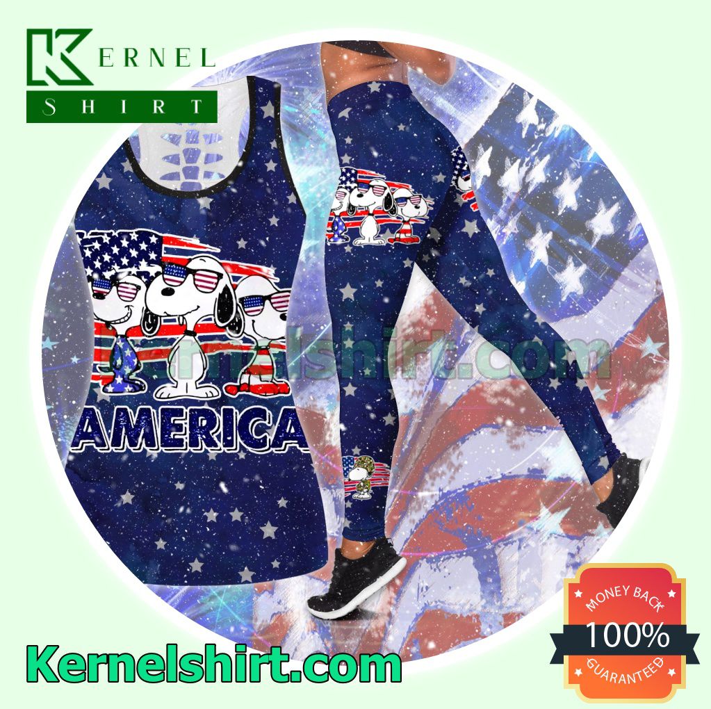 Snoopy America Freedom Is Not Free Thank You Veterans Hooded Sweatshirt Women Legging