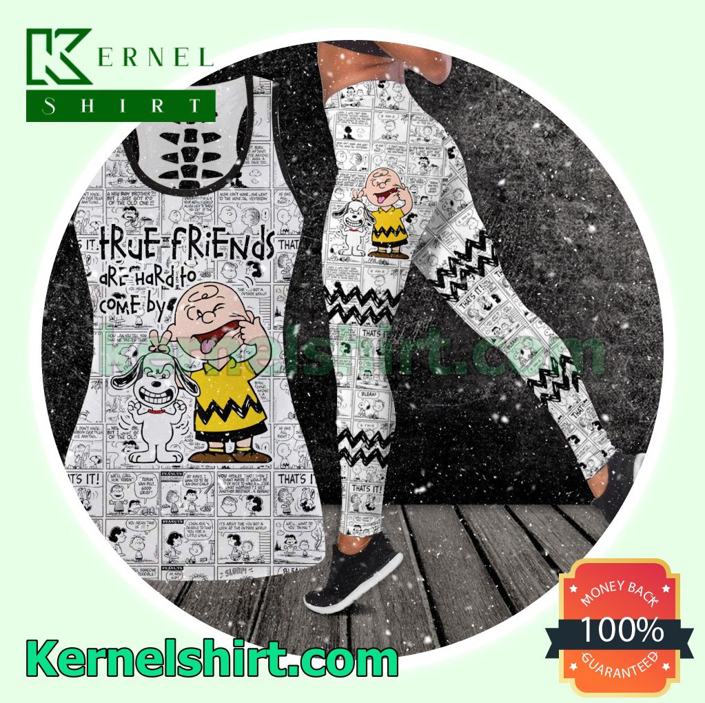 Snoopy And Charlie Brown True Friends Are Hard To Come By Hooded Sweatshirt Women Legging