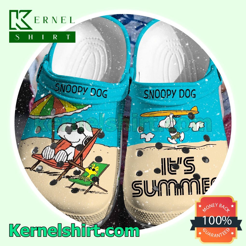 Snoopy Dog It's Summer Clogs Shoes Slippers Sandals