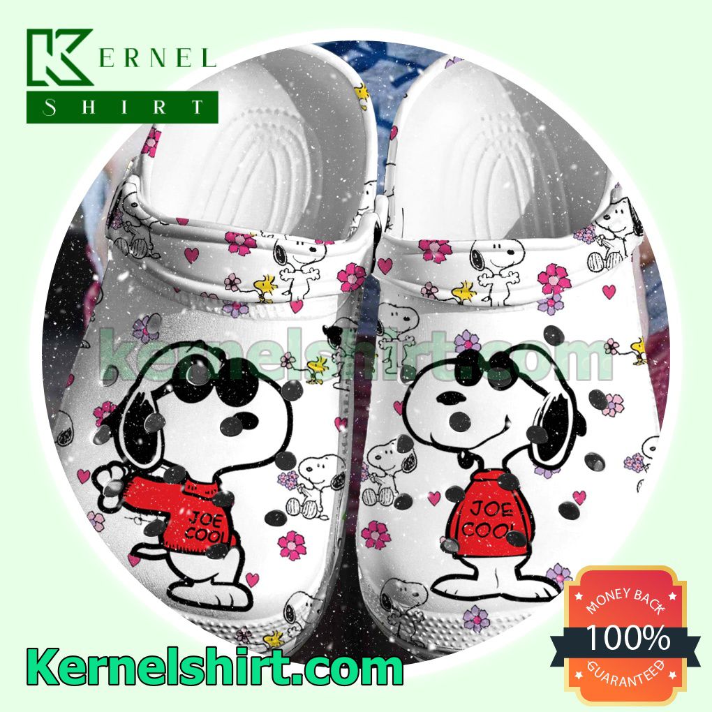 Snoopy Joe Cool Flower Clogs Shoes Slippers Sandals