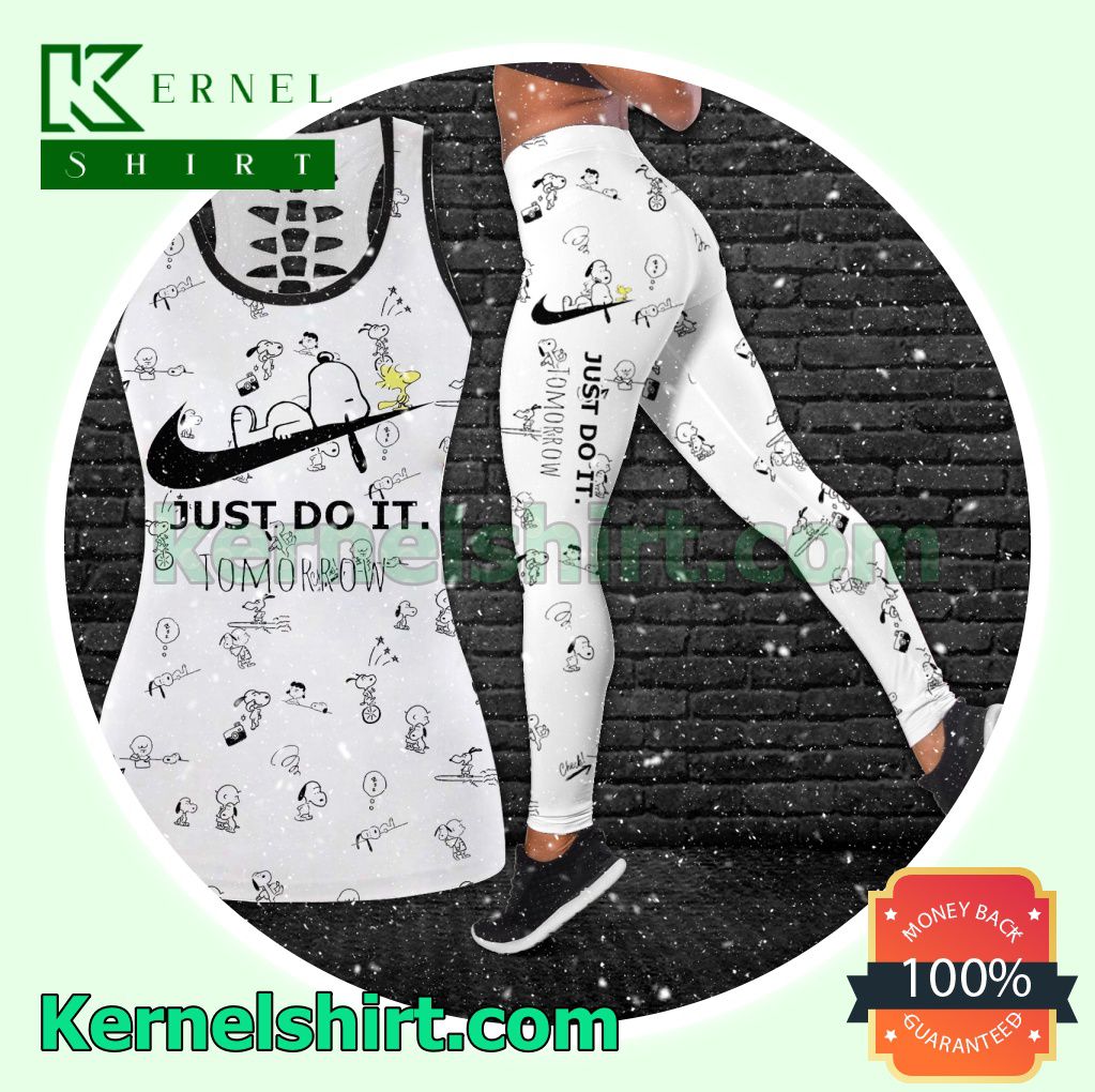 Snoopy Just Do It Tomorrow Hooded Sweatshirt Women Legging